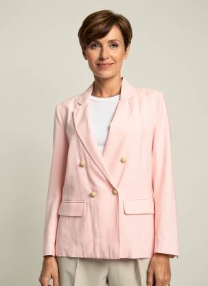 Blazer poignets boutonnés rose ANGE femme