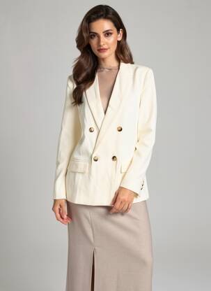 Blazer finition intérieure doublée blanc GRACE & MILA femme