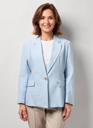 Blazer finition intérieure doublée bleu ANGE femme