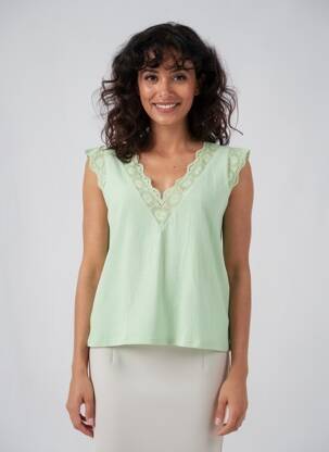T-shirt coupe droite manches courtes vert IT HIPPIE femme