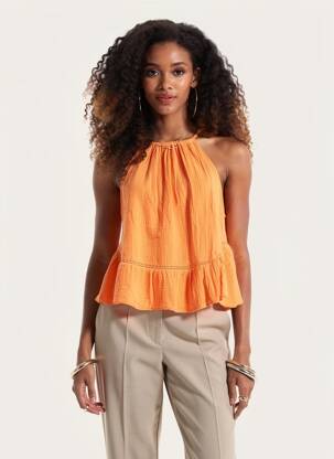 Top sans manche sans manche orange GRACE & MILA femme
