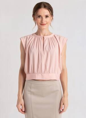 Top manches courtes manches courtes rose CHOKLATE femme