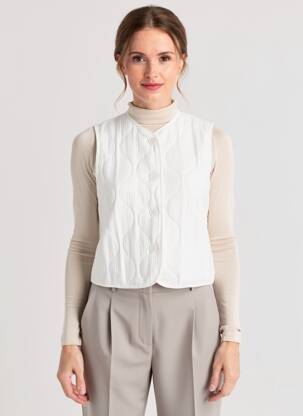 Gilet sans manche maille fine blanc IT HIPPIE femme