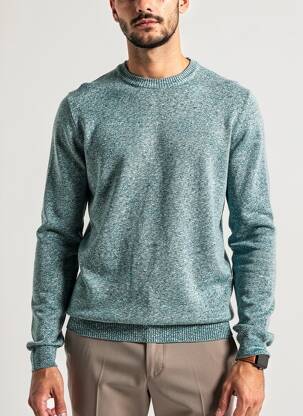 Pull stretch manches longues bleu IKKS homme