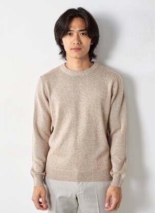 Pull stretch manches longues beige GUESS homme