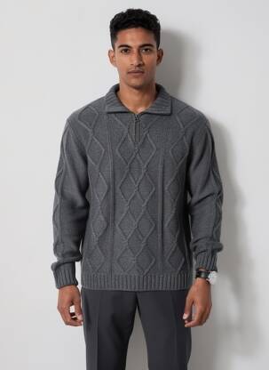 Pull stretch manches longues gris GUESS homme
