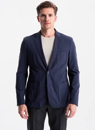 Blazer coupe cintrée bleu GUESS homme