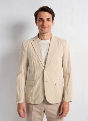 Blazer finition intérieure doublée beige GUESS homme