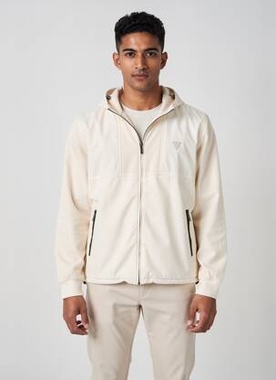 Veste casual coupe droite beige GUESS homme
