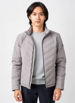 Doudoune manches longues sans capuche gris GUESS homme