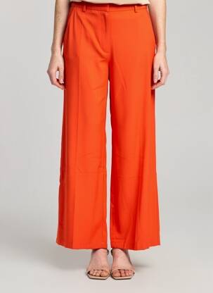 Pantalon large tissage crêpe taille normale rouge AN' GE femme