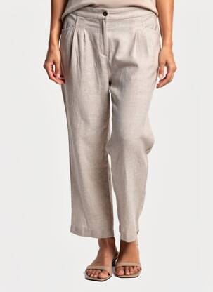 Pantalon droit taille élastique taille normale marron WHITE STUFF femme