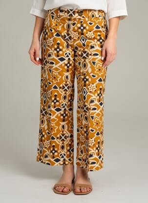 Pantalon 7/8 taille élastique taille normale orange GRACE & MILA femme