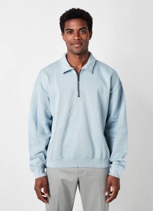 Sweat-shirt stretch manches longues bleu GUESS homme