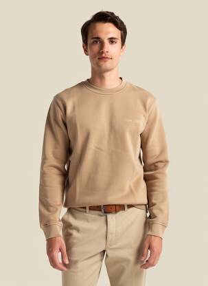 Sweat-shirt stretch manches longues beige IKKS homme