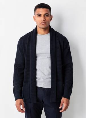 Gilet manches longues manches longues bleu IKKS homme