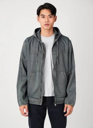 Veste casual resserrée sur le bas gris IKKS homme