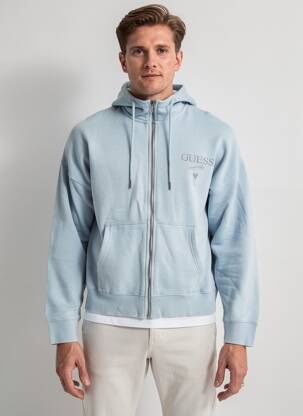 Veste casual resserrée sur le bas bleu GUESS homme