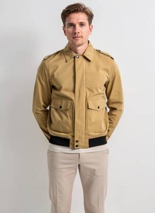 Blouson fermeture zippée sous rabat pressionné beige THE KOOPLES homme