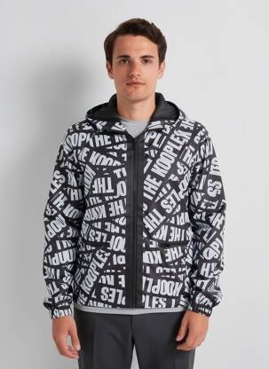Coupe-vent resserrée sur le bas a capuche noir THE KOOPLES homme