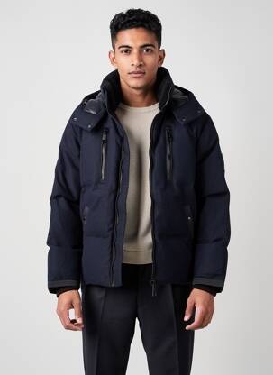 Doudoune manches longues a capuche bleu THE KOOPLES homme