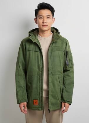Parka finition intérieure doublure satiné a capuche vert BOMBERS homme