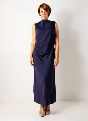 Robe longue sans manche sans manche bleu ANGE femme