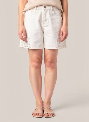 Short tissage denim taille normale beige ORAIJE femme