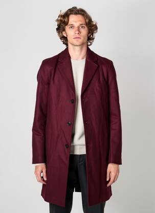 Manteau long coupe droite sans capuche violet THE KOOPLES homme