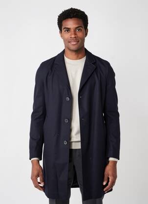 Manteau long coupe droite sans capuche bleu THE KOOPLES homme