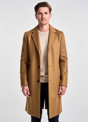 Manteau long coupe droite sans capuche vert THE KOOPLES homme