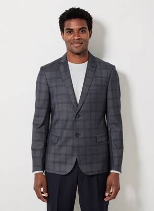 Blazer finition intérieure doublée gris IKKS homme