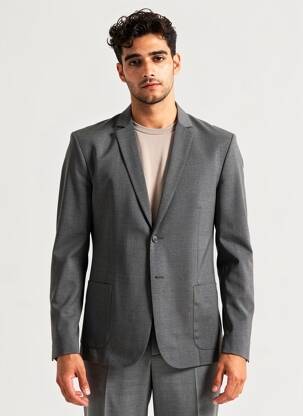Blazer finition intérieure doublée gris IKKS homme