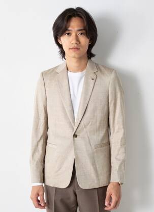 Blazer tissage chiné beige IKKS homme