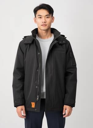 Parka finition intérieure doublure satiné sans capuche noir BOMBERS homme