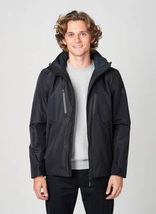 Parka finition intérieure doublure satiné sans capuche noir IKKS homme