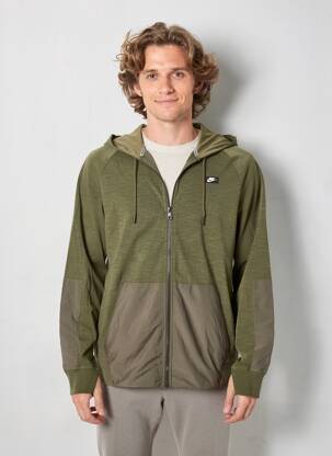 Veste casual resserrée sur le bas vert NIKE homme