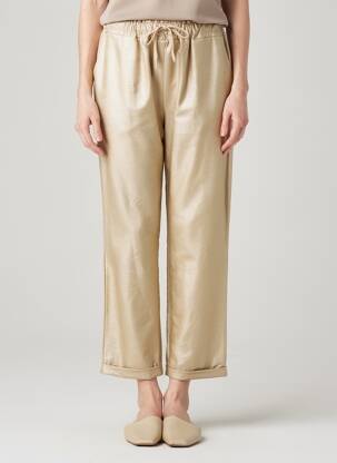 Pantalon droit stretch taille normale beige AROMA femme