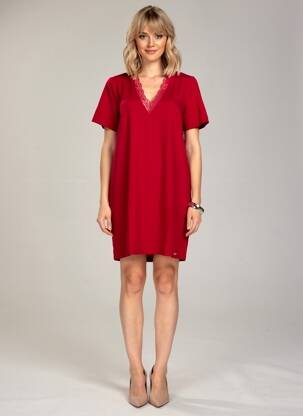Robe courte manches courtes manches courtes rouge LPB LES PETITES BOMBES  femme