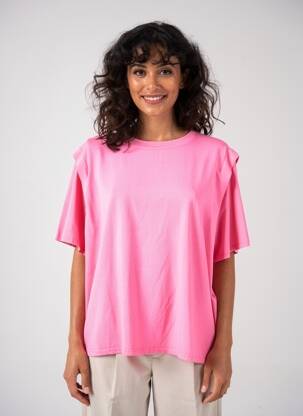 T-shirt stretch manches courtes rose IZZY femme