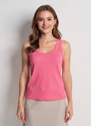 Débardeur tissage côtelé sans manche rose IZZY femme