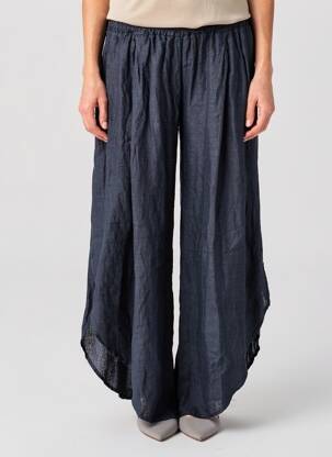 Pantalon large taille normale taille normale bleu PURO LINO femme