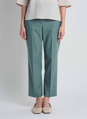 Pantalon droit taille à pinces taille normale vert SOEUR femme