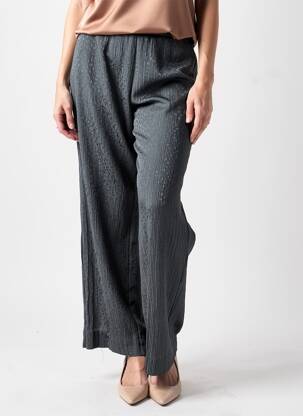 Pantalon droit stretch taille haute bleu MASSCOB femme