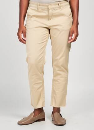 Pantalon chino stretch taille normale beige FIVE femme