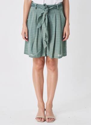 Bermuda taille haute taille haute bleu CLARAMONTE femme