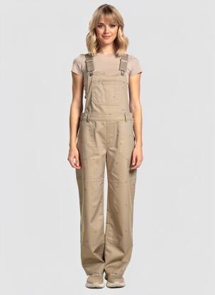 Salopette coupe droite fines bretelles marron ROSEANNA femme