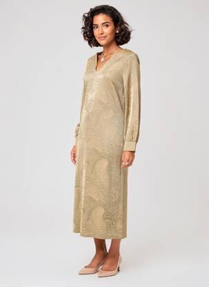 Robe longue manches longues manches longues or MOMONI femme