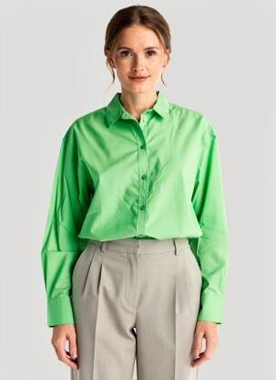 Chemisier coupe droite manches longues vert GARCIA femme