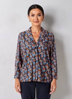 Chemisier coupe cintrée manches longues noir ZILCH femme